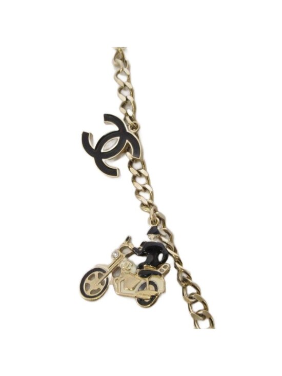 Chanel CC Logo Chain Belt Heart Bike Motif Gold Color KH main image 4